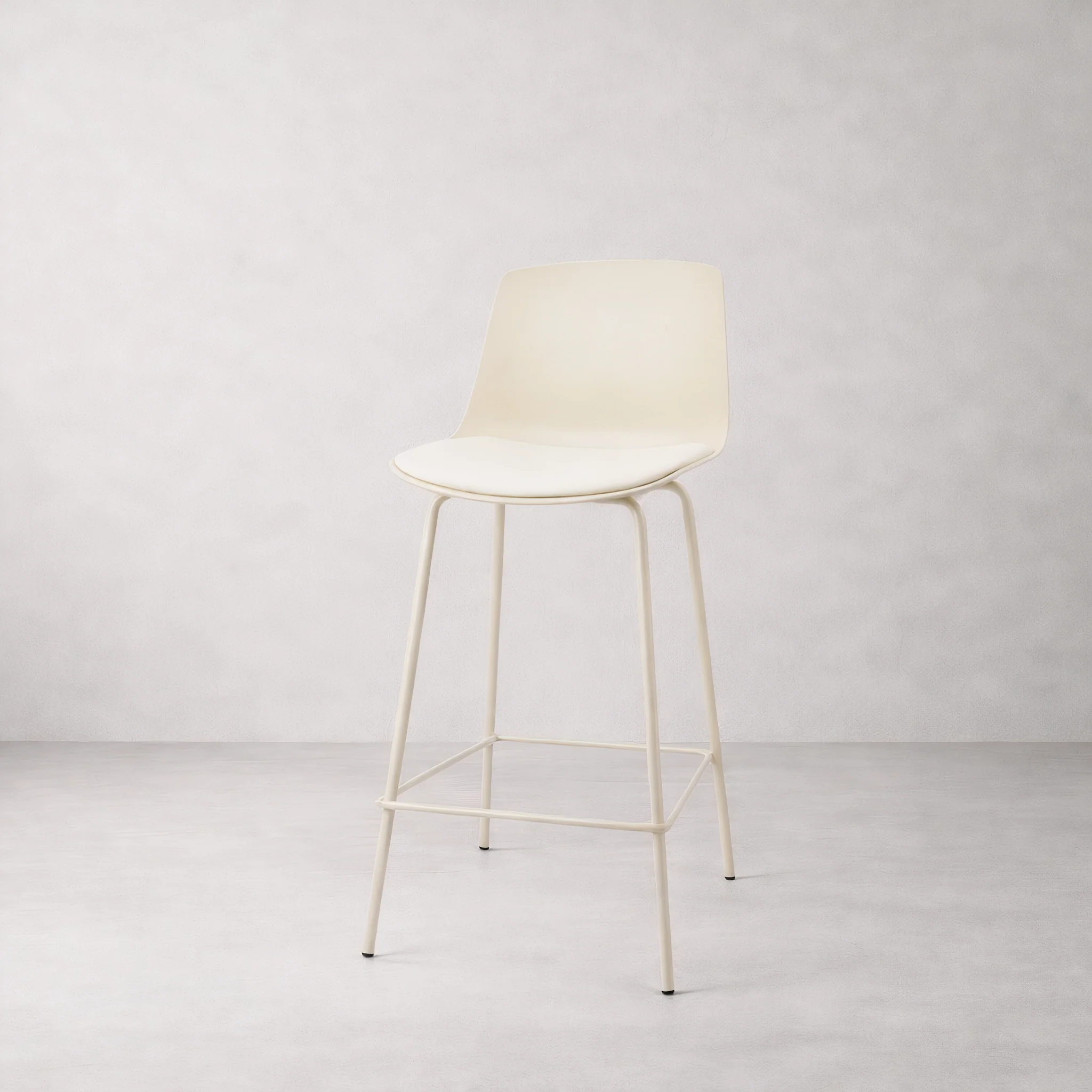 Agata Counter Stool - Neutral White