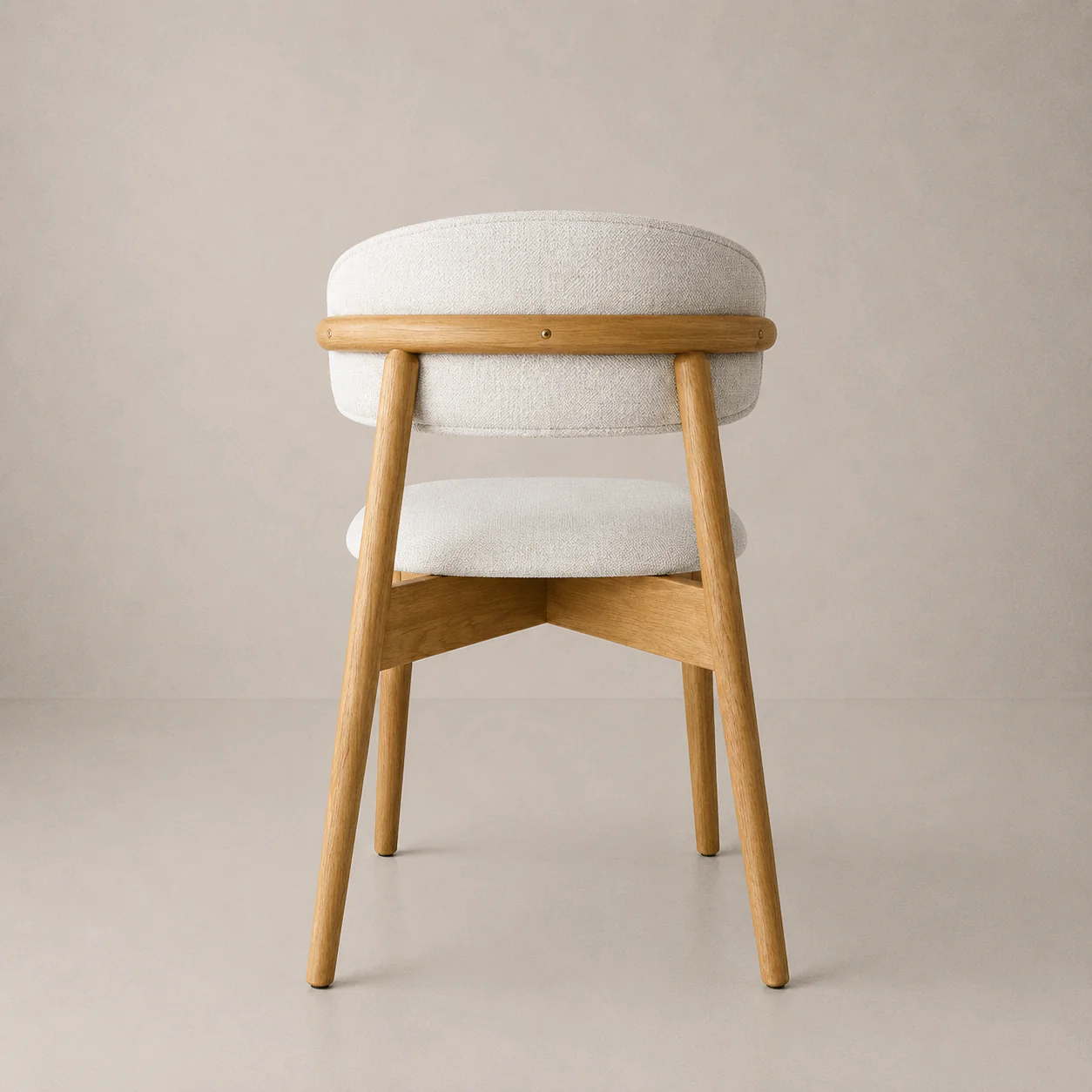 Blush Solid Wood Dining Chair - Natural Oak and Heathered Ivory - Image 4