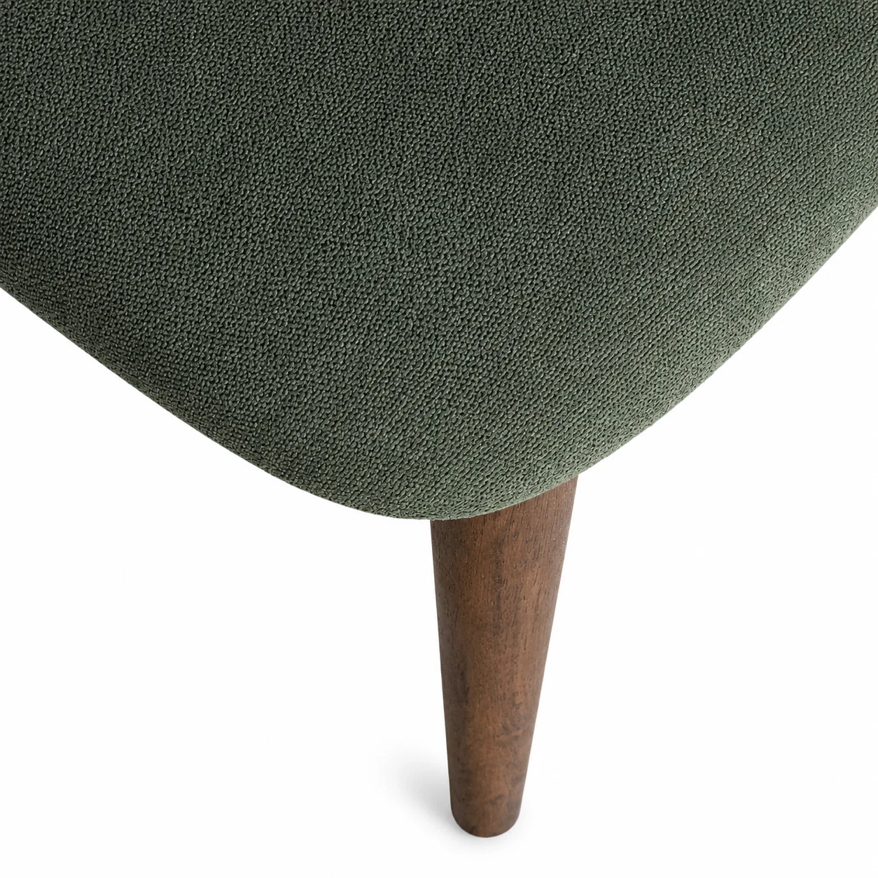 Blush Solid Wood Dining Chair - Walnut and Moss Green - Image 6