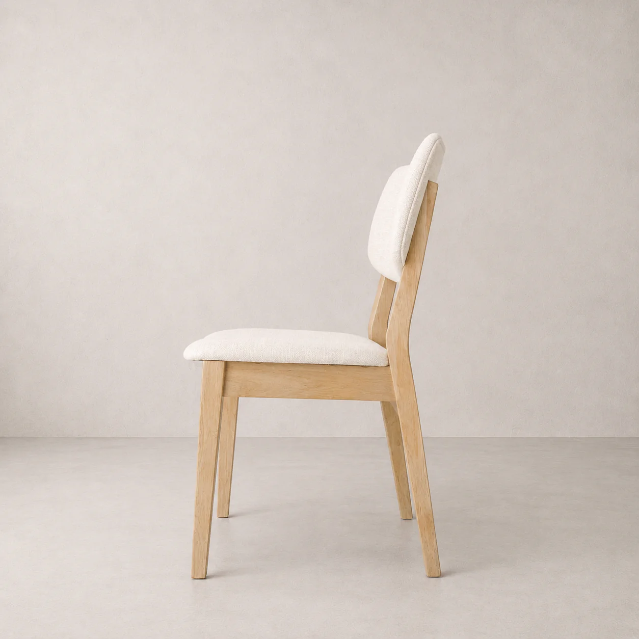 Clara Solid Wood Dining Chair - Natural Oak and Heathered Ivory - Image 4