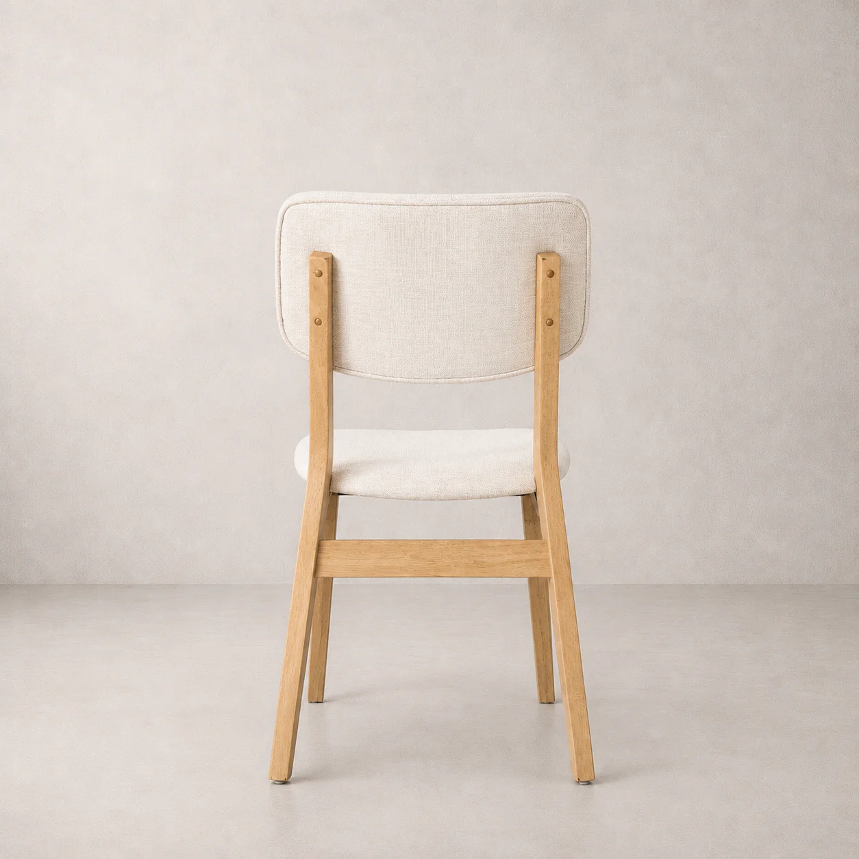 Clara Solid Wood Dining Chair - Natural Oak and Heathered Ivory - Image 5