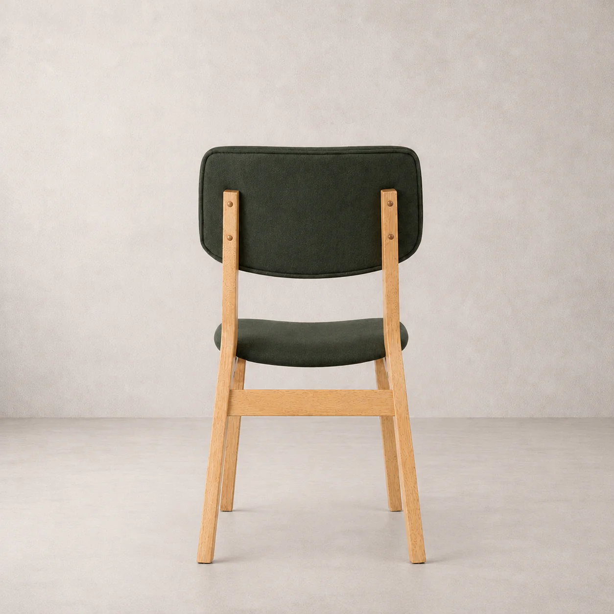 Clara Solid Wood Dining Chair - Natural Oak and Moss Green - Image 5