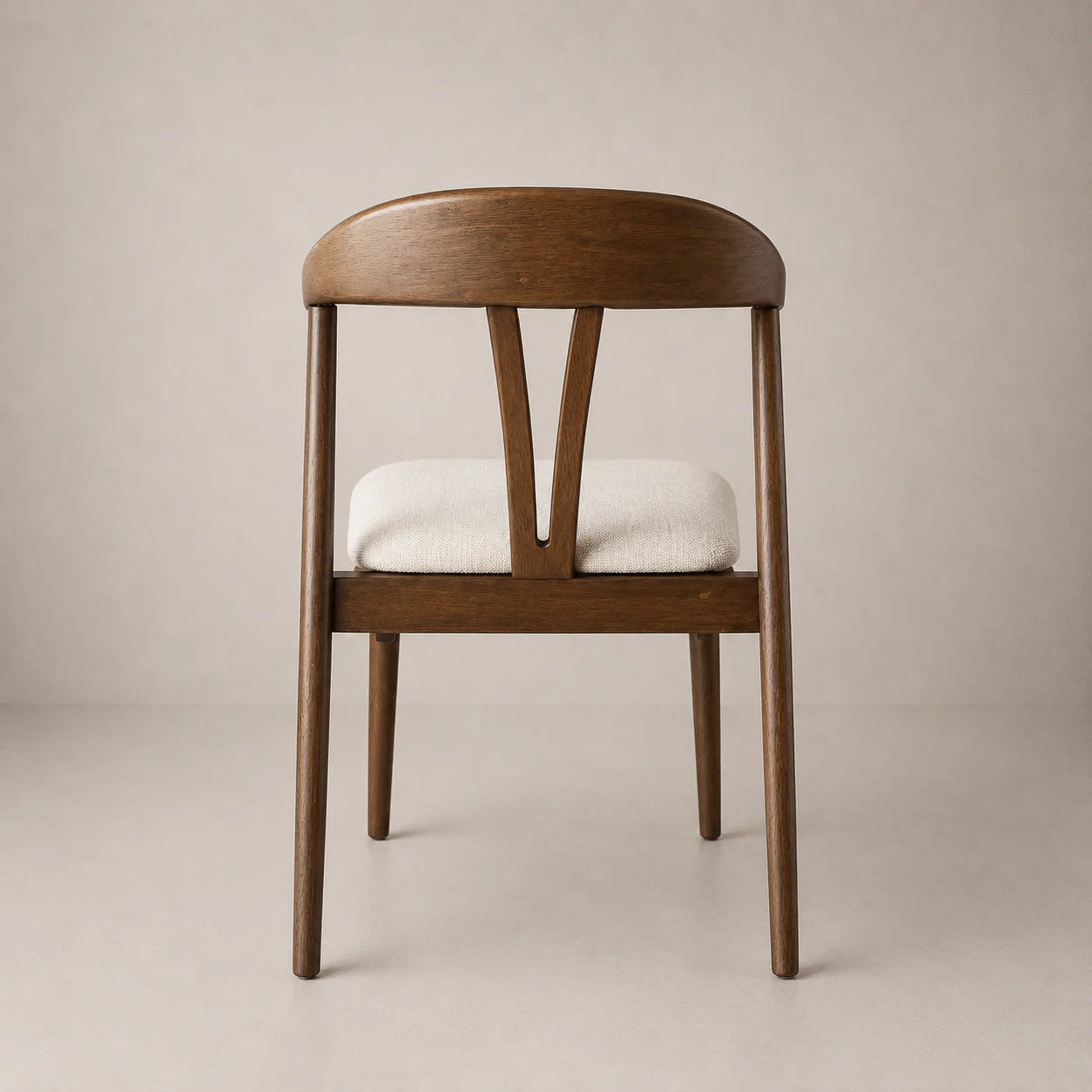 Eliza Solid Wood Dining Chair - Walnut and Heathered Ivory - Image 4