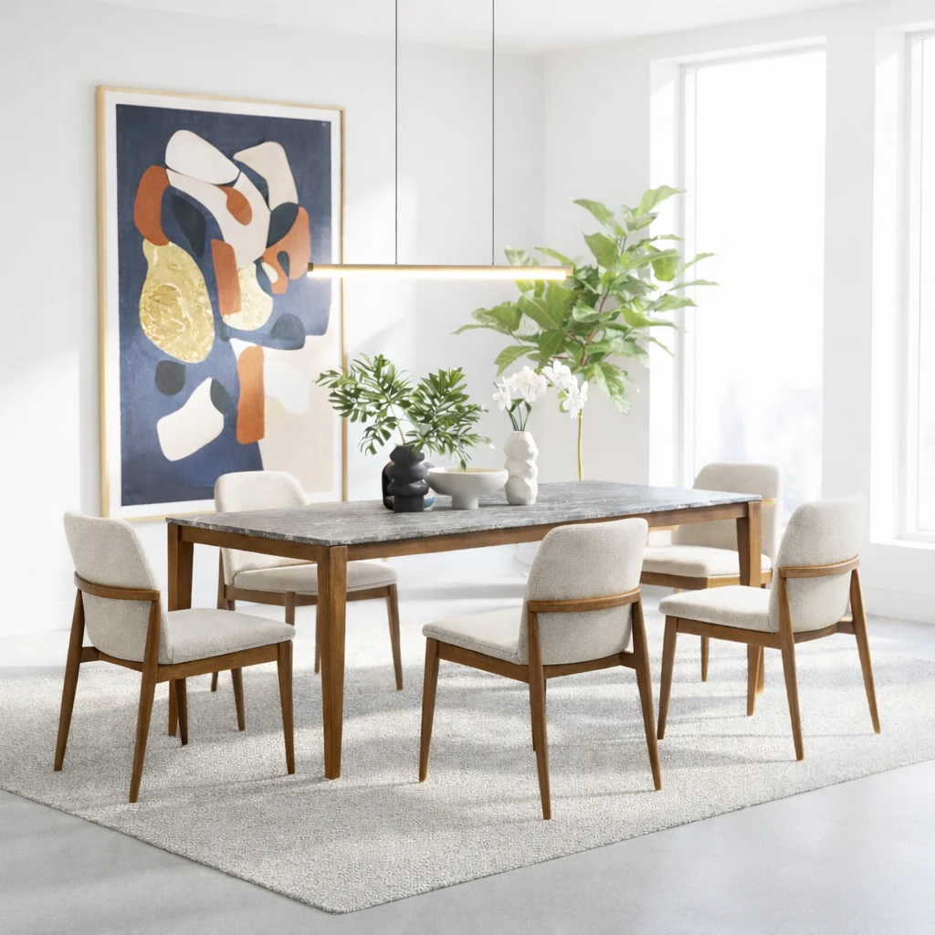 Everly 62.9" Faux Marble Dining Table - Paladina - Image 5
