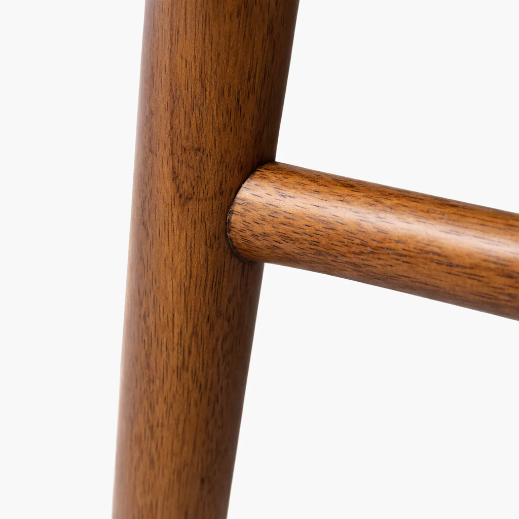 Ivy Solid Wood Dining Chair - Smoked Oak and Black - Image 6